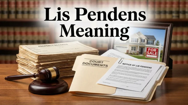Lis Pendens Meaning Explained: The Complete Guide for U.S. Property Owners, Homebuyers, Sellers, and Real Estate Investors